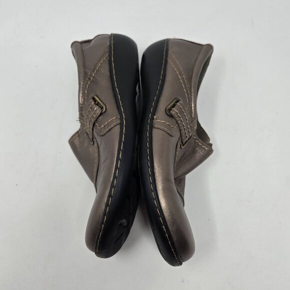 Clarks Collection womens 8.5 M metallic bronze leather slip on loafer shoe - Picture 8 of 10